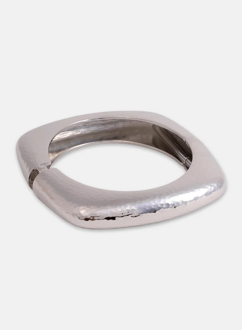 SOHI Dented-Quad Bangle Artificial Bracelet Jewellery