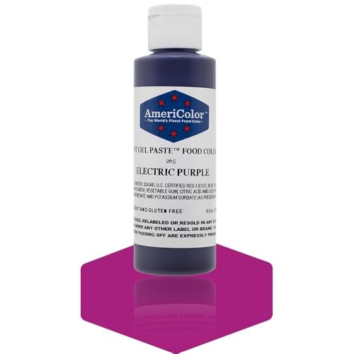 Americolor Soft Gel Paste Electric Food Coloring 45 oz  Electric Purple - Image 1