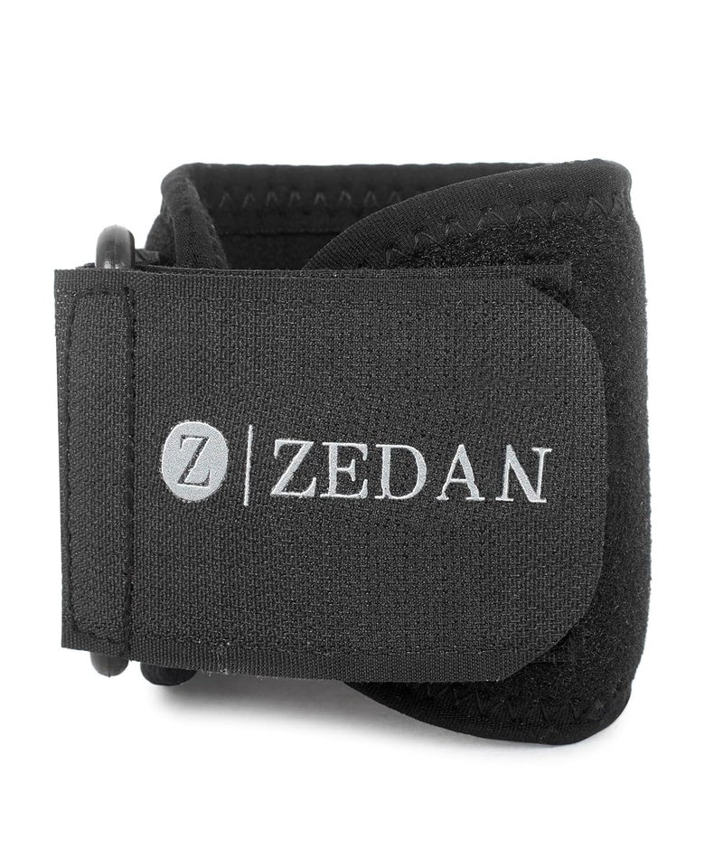 ZEDAN Adjustable Strap Active Tennis Elbow Support Brace Band for Men & Women | For Pain Relief in Bursitis, Tendonitis - Black - Image 3