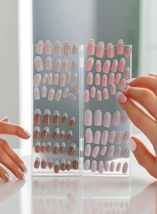 STORE 2508 Nail Fairy 96 Pcs Press on French Nails, 4 Colours, With Glue Sheets Artificial Nails Set for Girl Women Model - NQ877 - Image 5