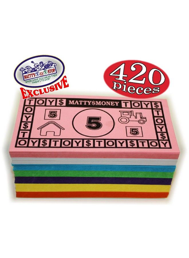 Matty's Toy Stop Matty'S Money 420 Piece Replacement Play Money Set (60 Pieces Each Of $1'S 5'S 10'S 20'S 50'S 100'S & $500'S) $41 160 In Game Money - Image 4
