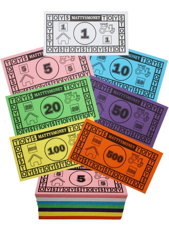 Matty's Toy Stop Matty'S Money 420 Piece Replacement Play Money Set (60 Pieces Each Of $1'S 5'S 10'S 20'S 50'S 100'S & $500'S) $41 160 In Game Money - Image 2