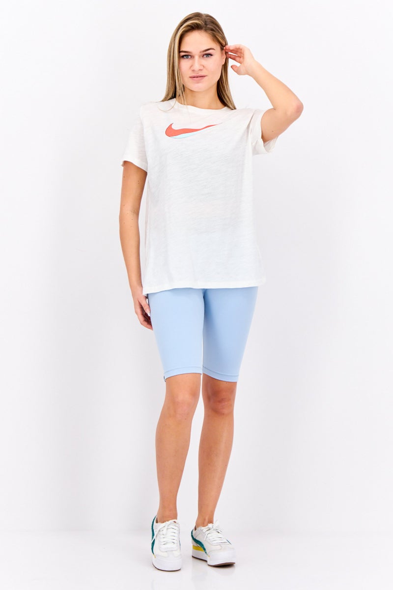 Nike Women Sportswear Fit Short Sleeves Outdoor T-Shirt, White - Image 4