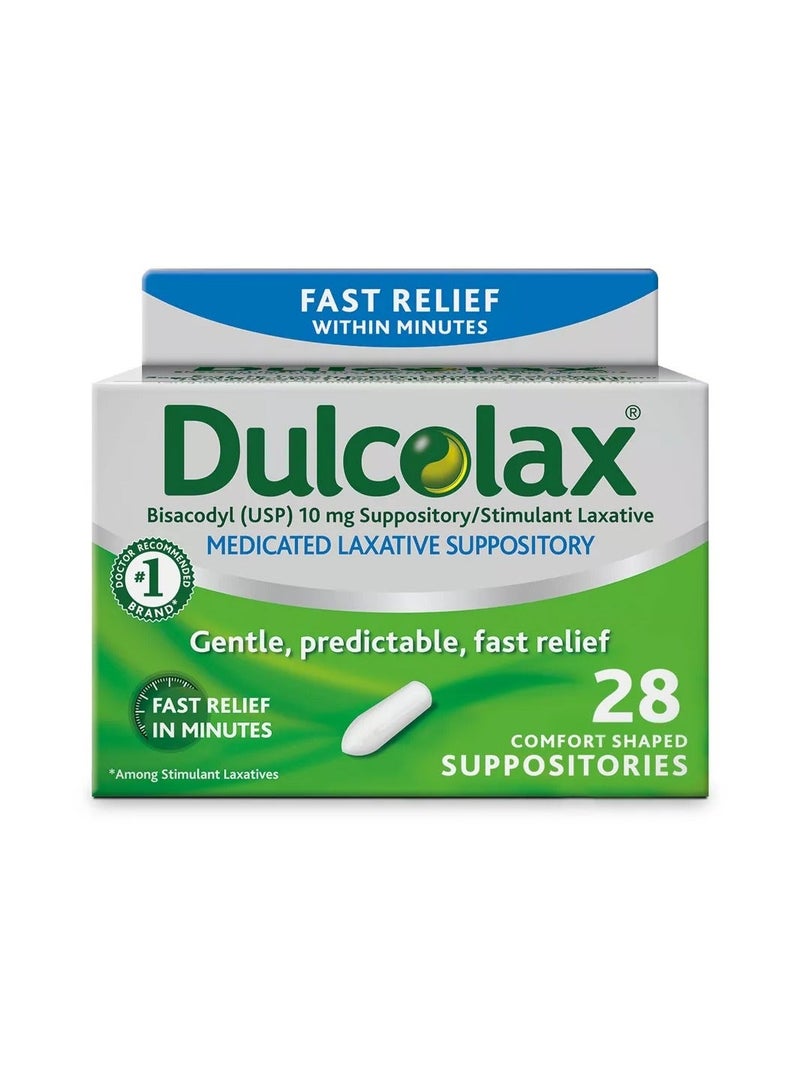 DULCOLAX Medicated laxative suppositories for fast relief 10 mg 28 Count - Image 2