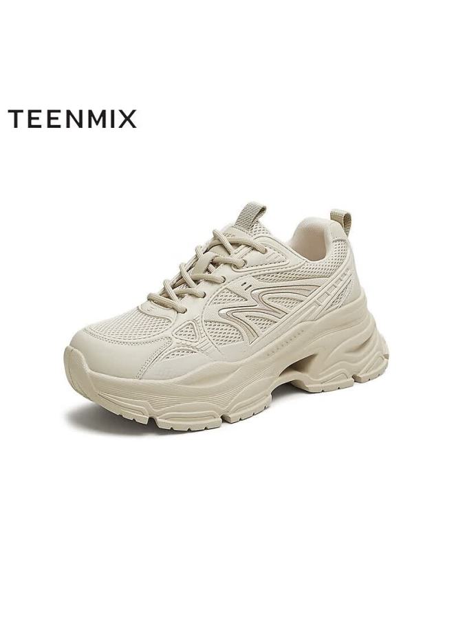 Teenmix Women's Dad Sneakers Mall Same Style Sports Shoes New Apricot 34 - Image 3