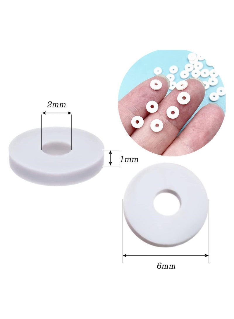 Premium Polymer Clay Heishi Beads 550 Pcs Flat Round for DIY Bracelets Necklaces and Earrings Making  - Image 3