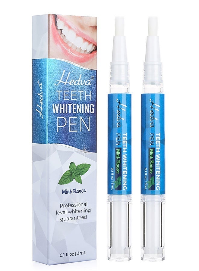 Hedva Teeth Whitening Pens 2 Pcs, Fast and Effective Removal Tooth Stain (Natural Mint Flavor) - Image 3