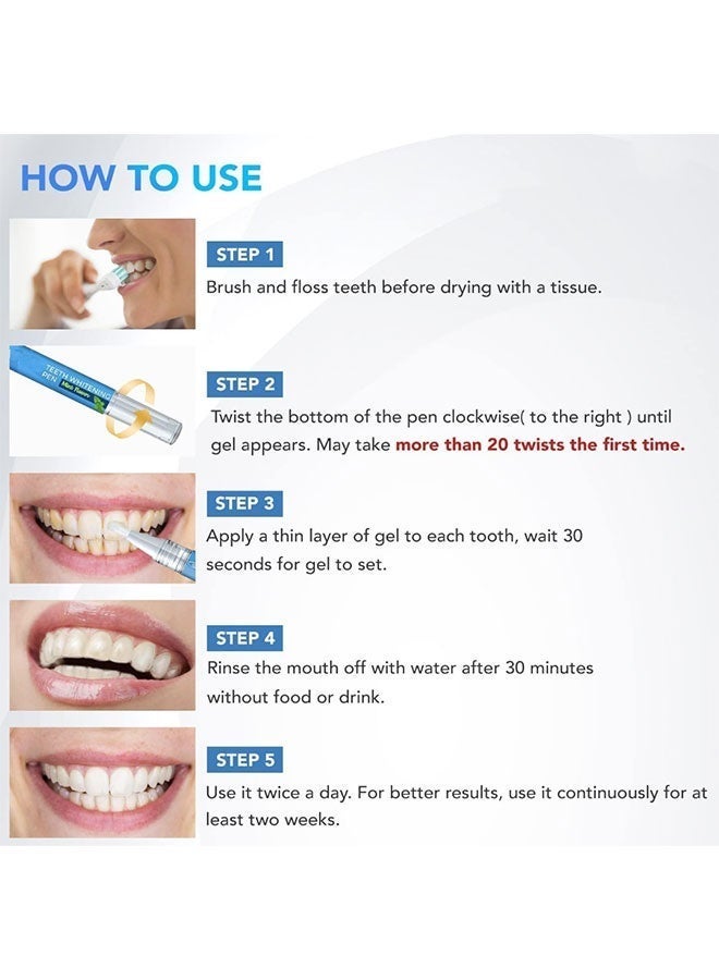 Hedva Teeth Whitening Pens 2 Pcs, Fast and Effective Removal Tooth Stain (Natural Mint Flavor) - Image 5