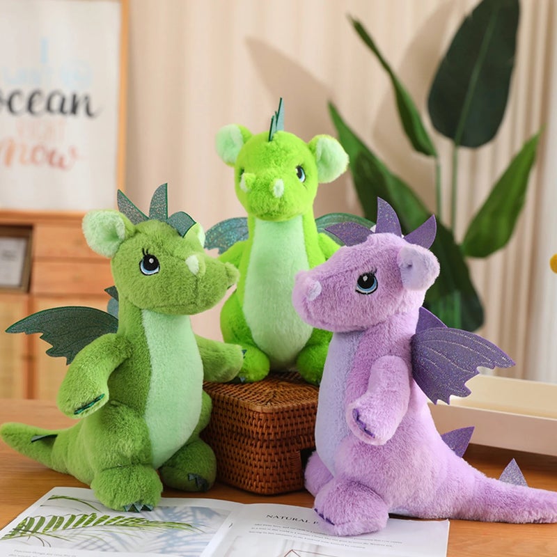 Y&D Ready to Ship Multi-Color Stuffed Animal Dragon Plush Toys With Flying Wings Purple Green Dragon Soft Dolls New Year Kids Gifts - Image 5