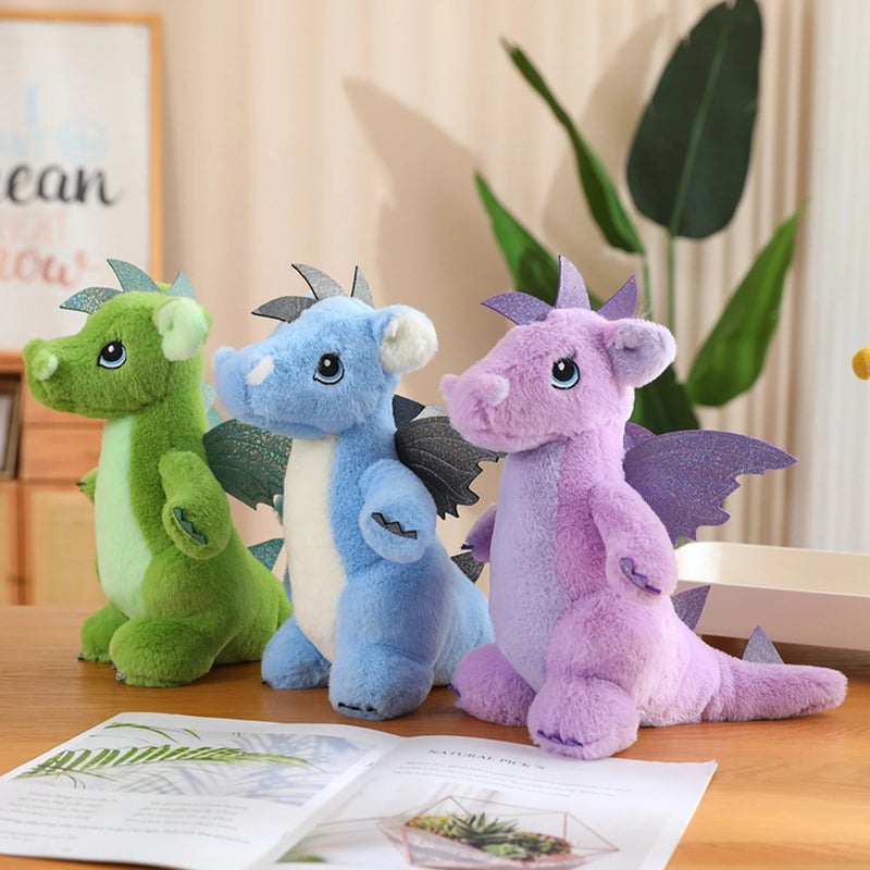 Y&D Ready to Ship Multi-Color Stuffed Animal Dragon Plush Toys With Flying Wings Purple Green Dragon Soft Dolls New Year Kids Gifts - Image 4