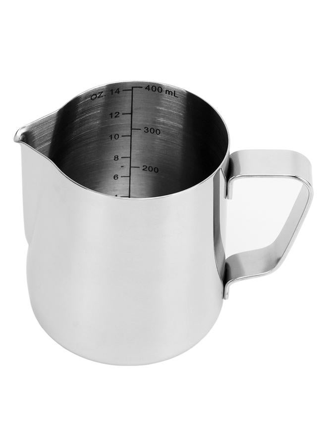 Milk Frothing Pitcher Coffee Milk Steaming Pitcher 400ml /13.5oz for Coffee Lovers Families Kitchens Coffee Shops