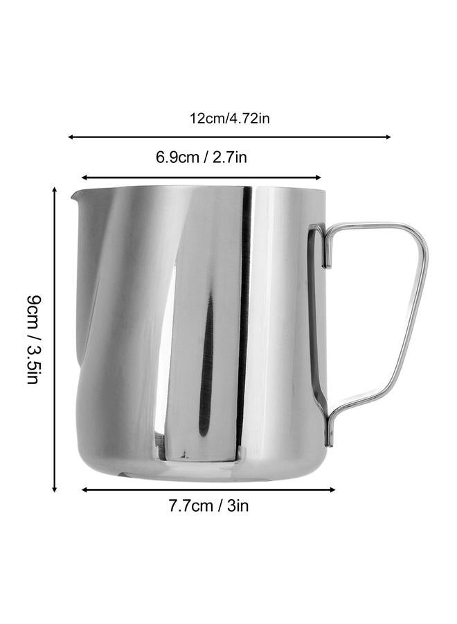 Milk Frothing Pitcher Coffee Milk Steaming Pitcher 400ml /13.5oz for Coffee Lovers Families Kitchens Coffee Shops