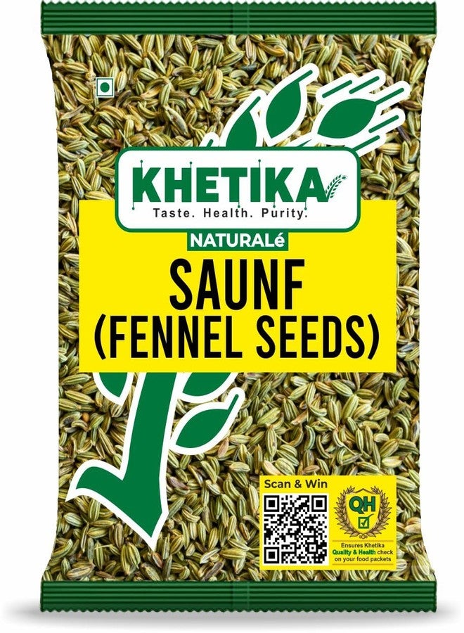 Khetika Funnel Seeds 100gm, Saunf, Whole Funnel Seeds, Saunf In Fresh 100gm, No Artificial Colors & Preservatives, Naturale. - Image 1