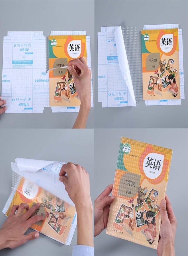 Swilak Transparent Sticker Book Cover Film Clear Matte for Craft, Waterproof School Textbook Case Cover Can Be Cut Self-Adhesive (Sizes Book Cover A4 (47 * 34) (Pack of 20) - Image 4