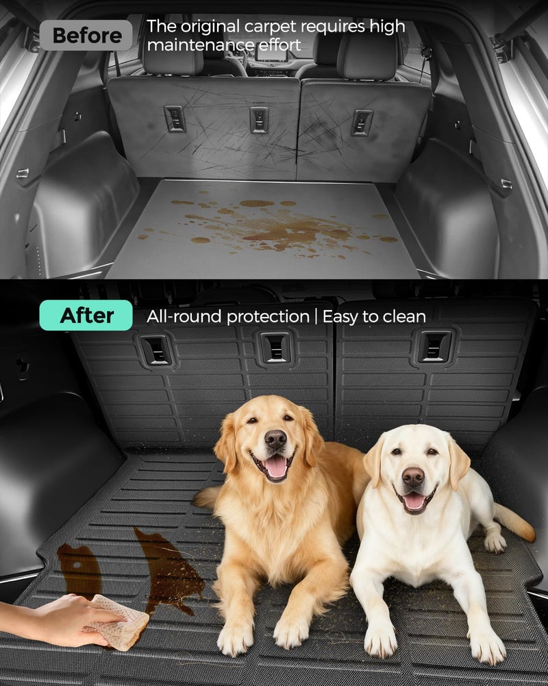 BAMACAR Floor Mats Backrest Cargo Liner for Chevy Blazer 2019-2025 Gas Only (Not EV Not Trailblazer) Car Accessories, All Weather Rubber Carpet for Chevrolet Base/L/LS/LT 2024 2023 2022 2021 2020 - Image 3