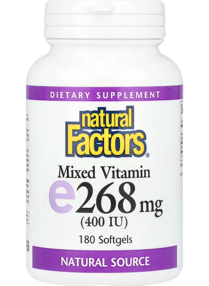 natural Factors Mixed Vitamin E 268 mg (400 IU) 180 Softgels 