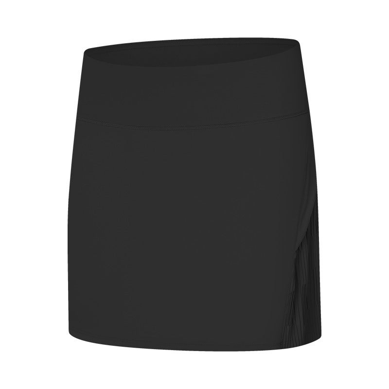 Generic New Quick-Dry Pleated Tennis Skirt with Built-in Shorts for Women DK331 Black  - Image 1