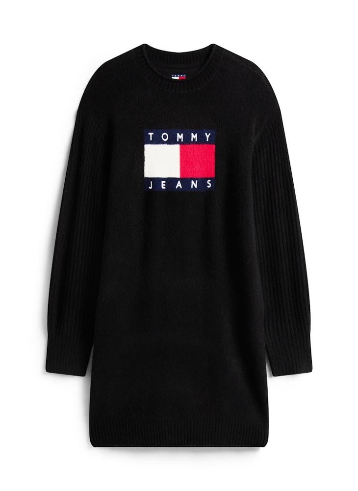 TOMMY JEANS Flag Detail Sweatshirt Mini Dress - Image 5