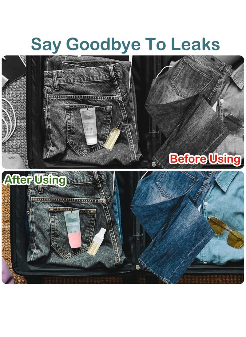 SYOSI - Elastic Sleeves for Leak Proofing Travel, 8pcs Silicone Leak Proof Sleeve Travel Covers, Silicone Travel Sleeves for Toiletries Skins, Reusable Leakproof Sleeve for Toiletries, Shampoo - Image 1
