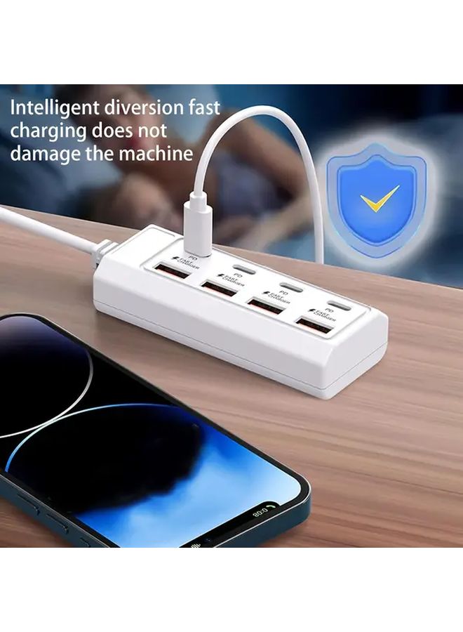 8 Port USB C Charging Station 25W PD Fast Charger Hub For Smartphones Laptops Tablets Overload Protection - Image 5