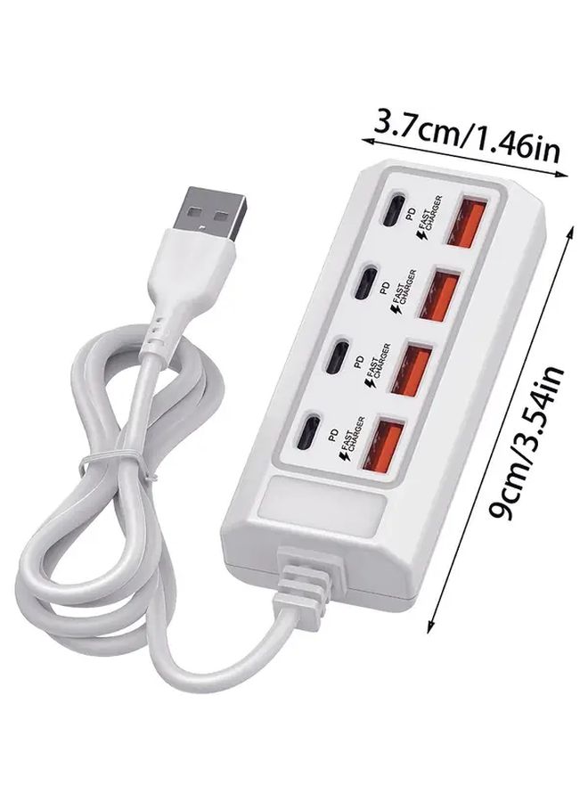 8 Port USB C Charging Station 25W PD Fast Charger Hub For Smartphones Laptops Tablets Overload Protection - Image 2