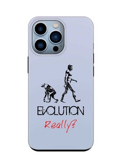 Tough Pro Case for iPhone 15 Pro Dual Layer Hybrid PC TPU Customized Mobile Cover Matte Finish Phone Case - Evolution Really (Blue)