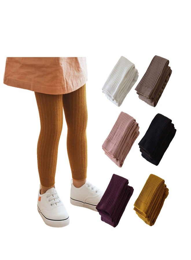 Frillybutts 6 Pack Cable Knit Leggings Unisex Infant Toddler Litter Kid Footless Tight 0-5T - Image 1