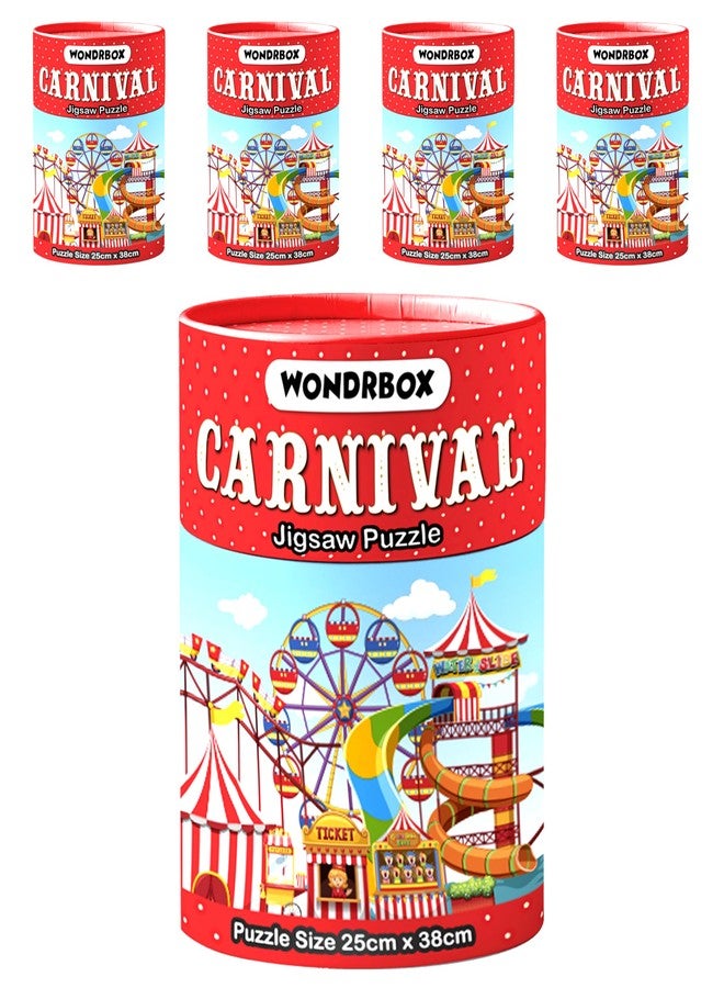WONDRBOX Jigsaw Puzzle for Kids for Age 5 6 7 Years Boys and Girls | 60 Pieces | Size 15X10 Inches (Carnival 5) - Image 1