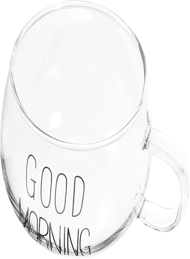 Spaceshoop 1 Pc Good Morning Clear Glass Mug Christmas Gift Coffee Tea Cup 350 ml