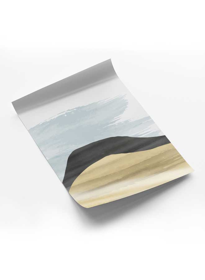LOWHA Poster Painting Art With Four Separate Pieces Of Double-Sided Stickers Japanese Oriental Style Abstract For Home Bedroom Living Room And Office Decor - Image 1