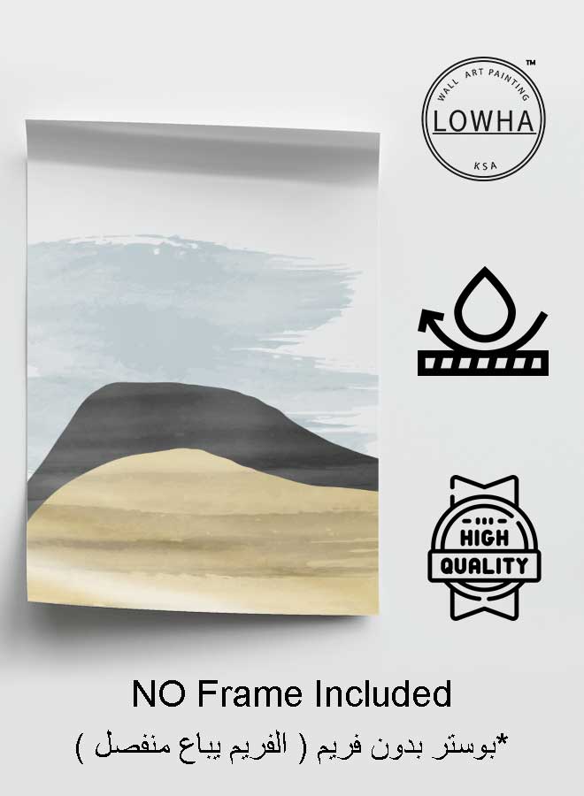 LOWHA Poster Painting Art With Four Separate Pieces Of Double-Sided Stickers Japanese Oriental Style Abstract For Home Bedroom Living Room And Office Decor - Image 3