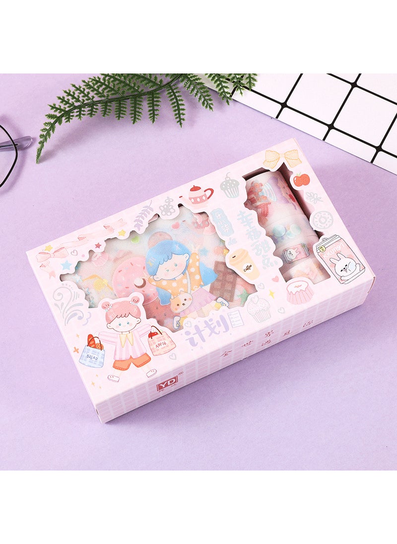 Frosted Sticker Set Series Handbook Tape Girl Landscape Student Diary Decoration Stickers Thickness 4cm Suitable Travel Souvenir Happy dessert - pzsku/Z75D628DC734794278321Z/45/_/1741691759/79c44981-595e-4fca-af71-ea5f633b4a94