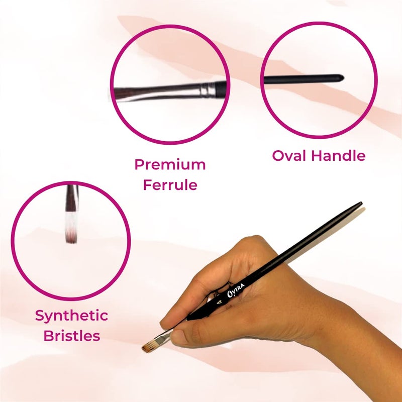 Oytra Paint Brush Set of 16 Professional Artist Painting Brush for Acrylic, Watercolor, & Gouache Painting with Brush Holder - Cruelty-Free - Image 4