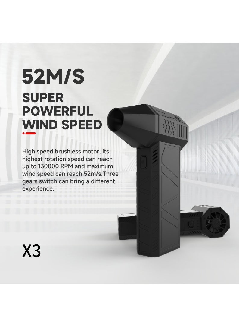 Generic X3 130000RPM Wind Speed 52m/s Turbo Jet Fan Turbo Fan Industrial Duct Fan Brushless Motor Car Dryer  - Image 2