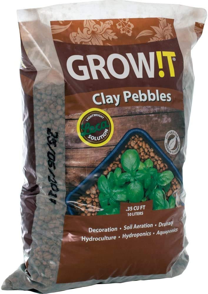 Hydrofarm GROW!T GMC10L - 4mm-16mm Clay Pebbles, Brown, (10 Liter Bag) - Made from 100% Natural Clay, Can be used for Drainage, Decoration, Aquaponics, Hydroponics and Other Gardening Essentials - Image 2