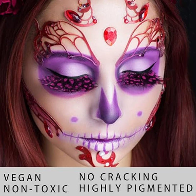 MEICOLY Light Purple Eye Black Stick,Waterproof Eye Black Baseball Softball Football Lacrosse,Lavender Violet Lilac Pale Purple Face Body Paint Stick for Halloween SFX Ursula Cosplay Makeup - Image 5
