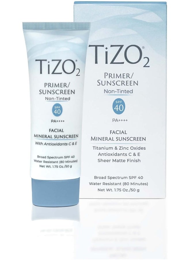Tizo - 2 Facial Primer Non-Tinted Spf 40 For Unisex 1.75 Oz Sunscreen - Image 1