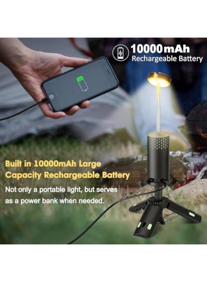 YTOOK Portable Camping Lantern, Multifunction Camping Light with Tripod, 10000mAh Rechargeable, Telescopic Camping Bright LED Lamp for Outdoor Camping Adventure, Hiking, Outages, Emergency - Image 5