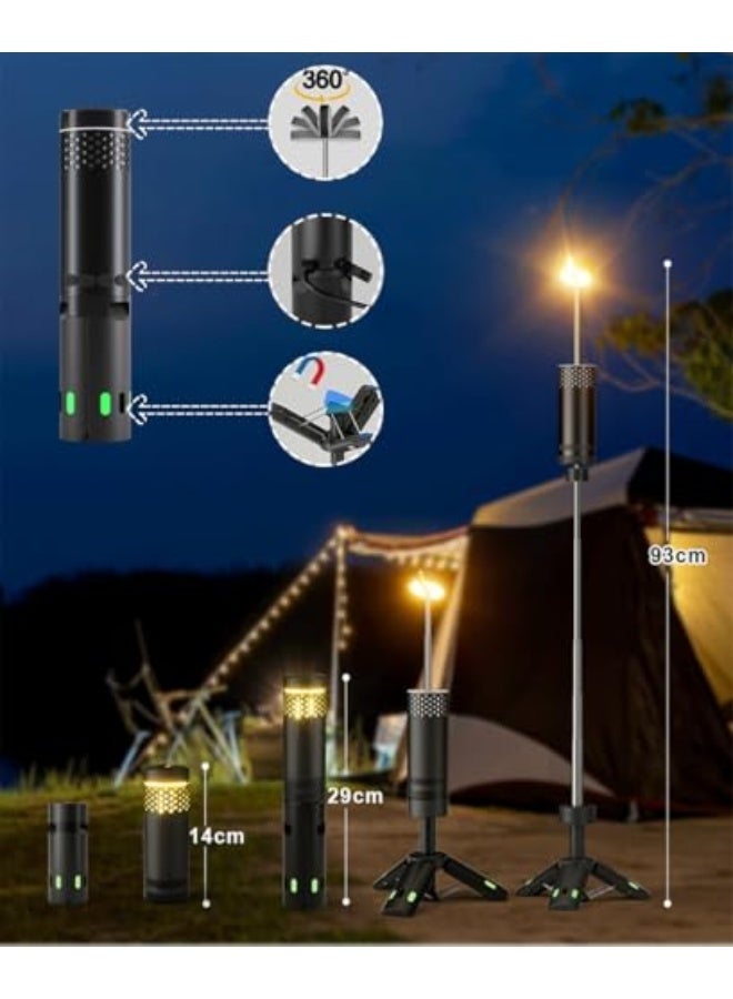 YTOOK Portable Camping Lantern, Multifunction Camping Light with Tripod, 10000mAh Rechargeable, Telescopic Camping Bright LED Lamp for Outdoor Camping Adventure, Hiking, Outages, Emergency - Image 4