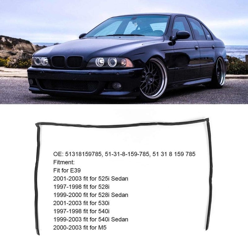 woobles Car Windshield Seal, Rear Windshield Moulding Trim Seal Fit for E39 525i 530i 540i 528i M5 51 31 8 159 785 - Image 3