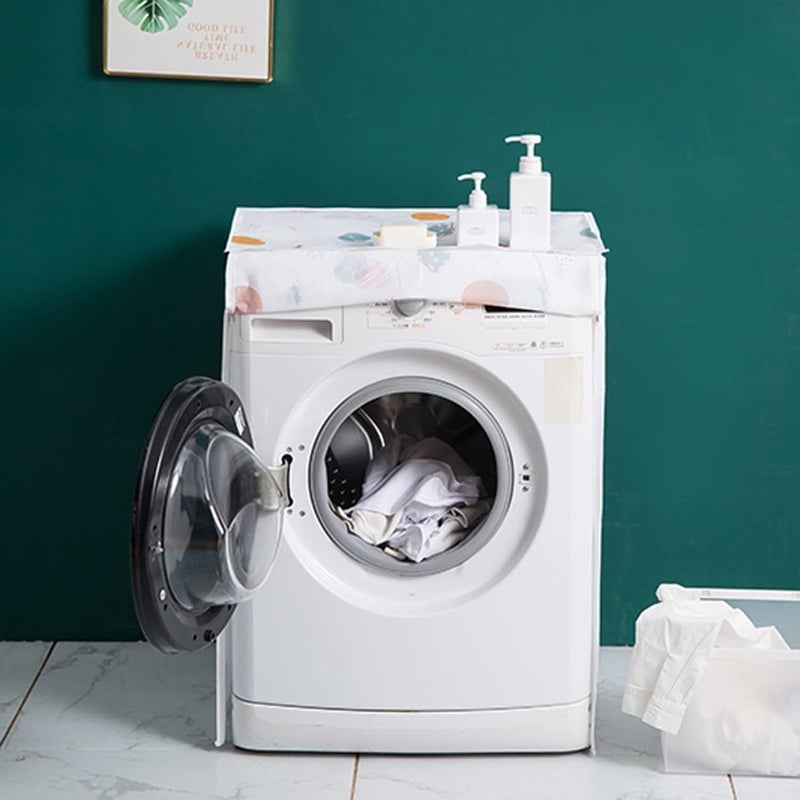 Potency Peva Washing Machine Cover,Washer Dryer Cover Waterproof Anti-Splash,Front Load Washer Protection For Home Laundry, Zipper Waterproof Dustproof Uv Resistant (Front Load - 62*56*83Cm) - Image 2
