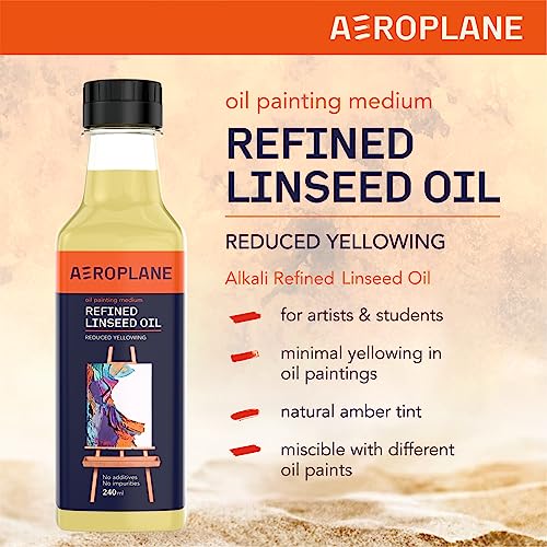 Aeroplane - Refined Linseed Oil for Artists - Reduced Yellowing, Premium Art Supply (100 ML) - Image 2