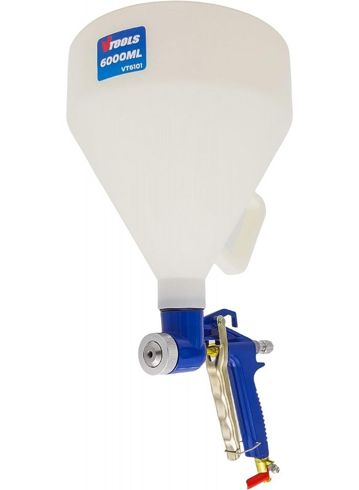 VTOOLS Air Texture Gun With 6L Hopper Adjustable Spray Speed & Angle 3 Nozzles(4.0mm, 6.0mm, 8.0mm) Paint Sprayer for Car House Furniture Painting - Image 2