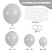 RUBFAC 129pcs Gray Balloons Different Sizes 18 12 10 5 Inches Matte Grey Latex Balloon Garland Arch Kit for Birthday Party Graduation Baby Shower Wedding Holiday Decoration - Image 4