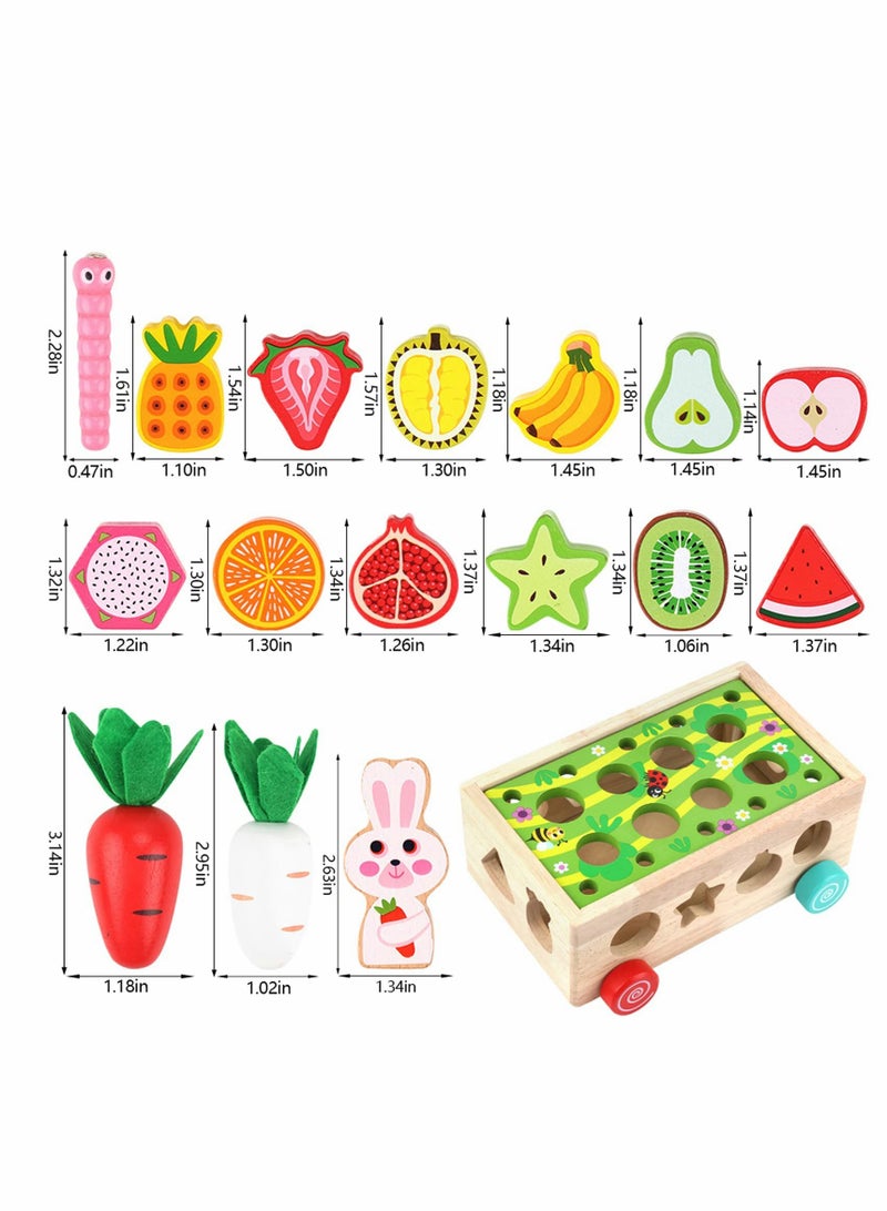 SYOSI Toddlers Wooden Educational Toys for Baby Boys Girls Age 1 2 3 Year Old, Shape Sorting Toys Gifts for Kids 1-3, Wood Preschool Learning Fine Motor Skills Game - Image 5