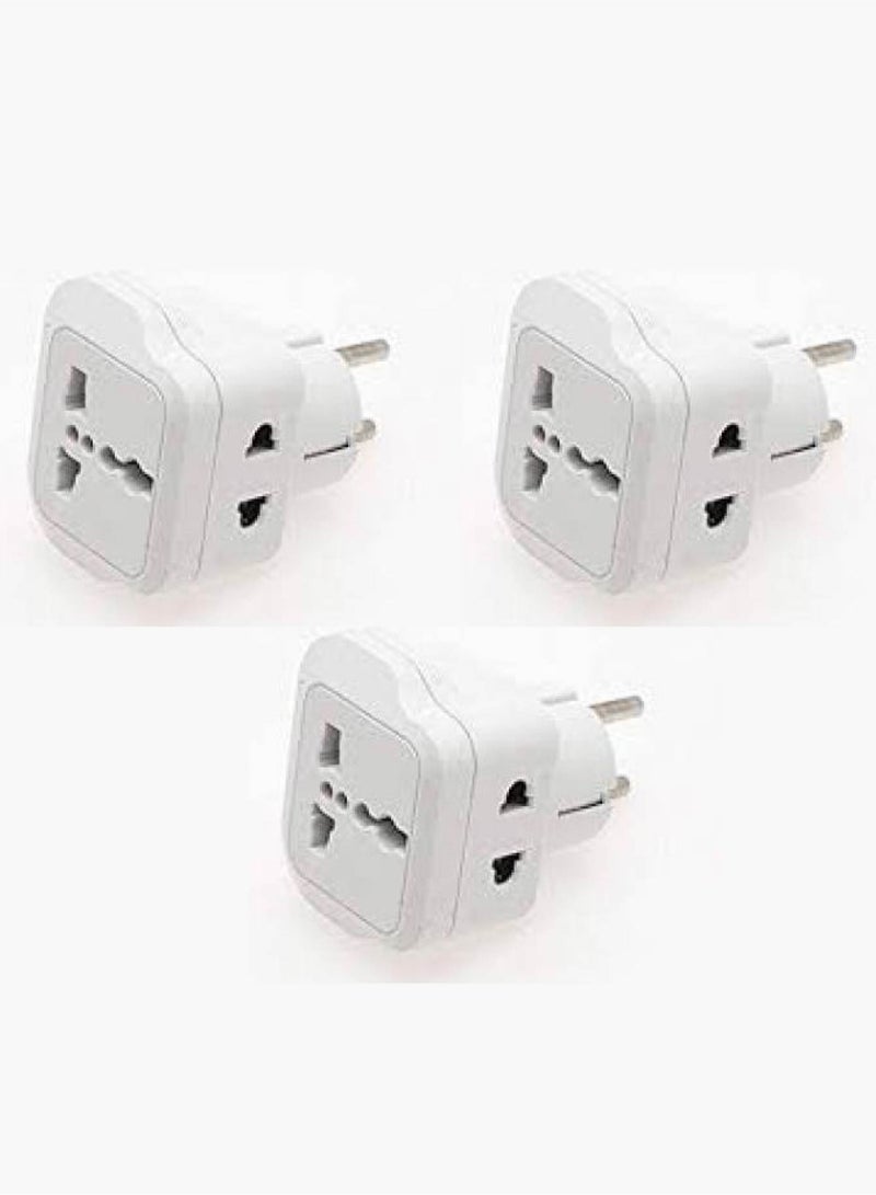 5-Hole Universal Plug Adapter 3rpcs - Image 1