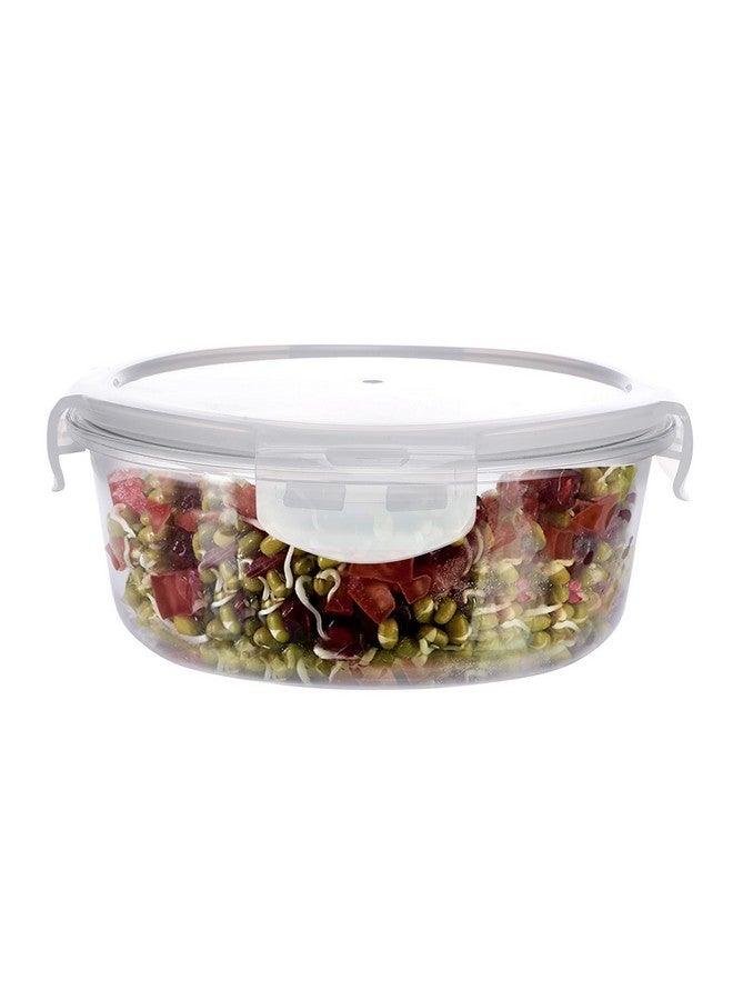 SIMPARTE Borosilicate Transparent Round Glass Food Container with Lid, Microwave Safe & Oven Safe, Air tight Leakproof Lunch, TIffin Box - 400ml (Set of 1) - Image 1