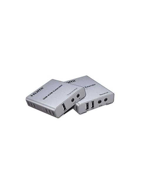 AvvA HDMI Extender 60m with KVM Audio Output IR Control Support USB Mouse and Keyboard Extension Over cat5e cat6 Cable, 60M HDMI KVM Extender Video Resolution up to 1080p-TD-459H.