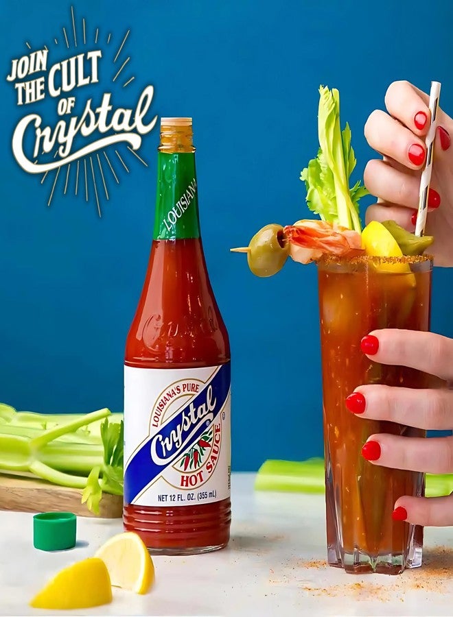 Crystal صلصة حارة كريستال 12 أونصة (عبوة من 2) - صلصة حارة نقية من لويزيانا، نكهة أصلية - منخفضة الدهون - منخفضة الصوديوم - مثالية لتتبيل السندويشات، الحساء، اليخنات، البطاطس المقلية والمزيد - Image 3