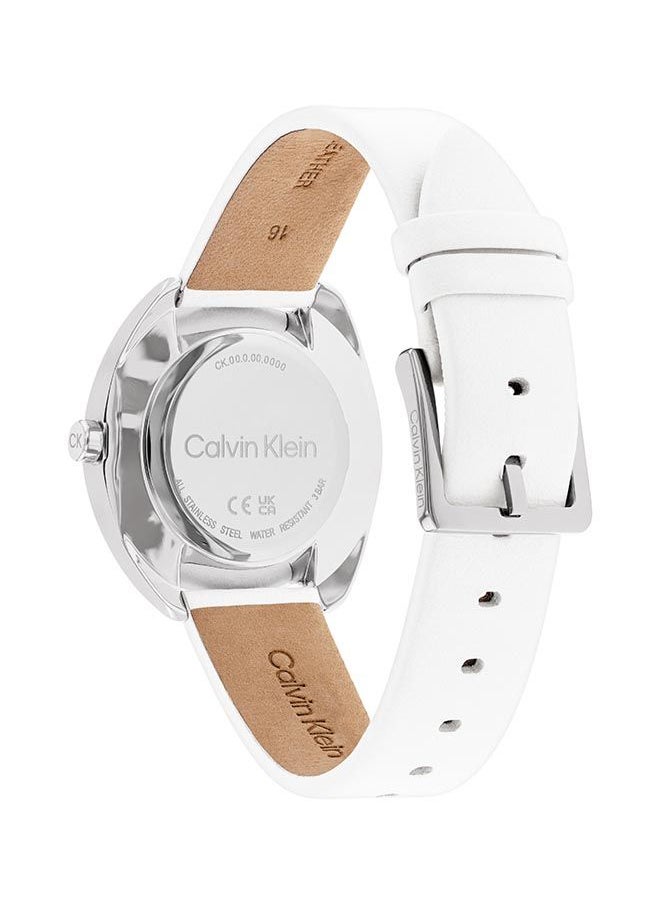 CALVIN KLEIN Women's Analog Round Shape Leather Wrist Watch 25200274 - 34 Mm  - Image 2